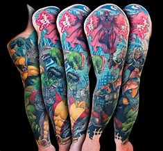 Image result for Superhero Tattoo Designs