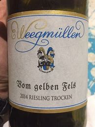 Image result for Weingut Weegmuller Riesling vom Gelben Fels