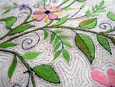 Image result for Kantha Tulip Garden Embroidery Designs