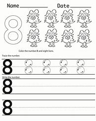 Image result for Number 8 Tracing Workseets
