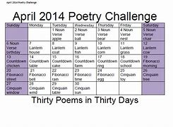 Image result for 30-Day Poem Challenge