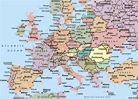 Image result for Printable Map of Europe with Cities