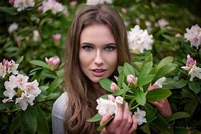 Image result for Flower Face Woman