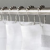 Image result for Shower Curtain On Drapery Clips