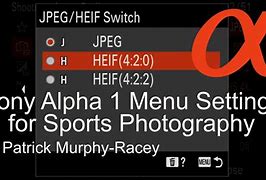 Image result for Sony Alpha 1 Menu