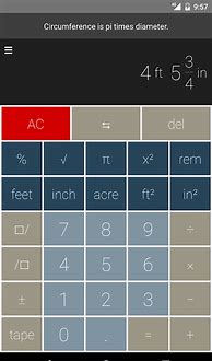 Image result for Calculator with Feet and Inches