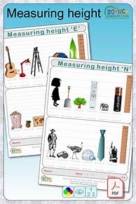 Image result for Height Worksheet for Grade 2
