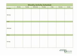 Image result for Activity Schedule Template Word