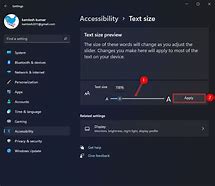 Image result for Increase Text Size Windows 11