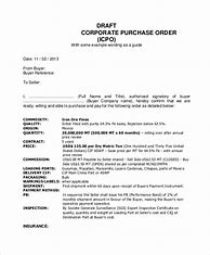 Image result for Purchase Order Draft Template
