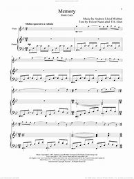 Image result for Memory From Cats Flute Sheet Music