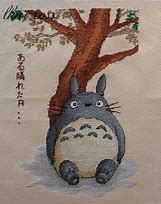 Image result for Totoro Sprites Spirits Cross Stitch
