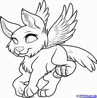 Image result for Anime Wolf with Wings Coloring Pages