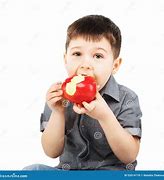 Image result for Boy Eating Red Apple