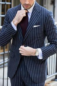 Image result for Suit with Striped Shirt