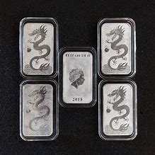 Image result for Silver 1Oz Bar X3 Dragon Cased