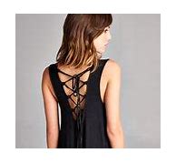 Image result for Fashion Nova Black Lace Up Dress