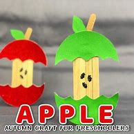Image result for Popsicle Stick Apple Craft