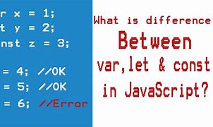 Image result for Diffrnce Between Let Const and Var