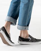 Image result for Gray and Black Vans Slip-Ons