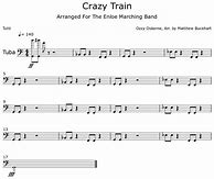 Image result for Crazy Train Tuba Sheet Music