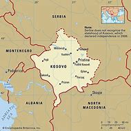 Image result for Kosovo Serbia Albania On Map