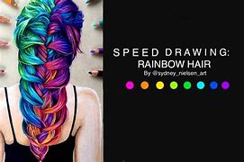 Image result for Long Rainbow Hair