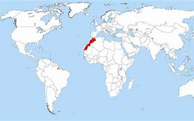 Image result for World Map with Morocco