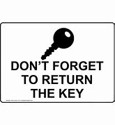 Image result for Hotel Leave the Key When Leaving