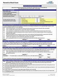 Image result for Contractor Permit to Work Form
