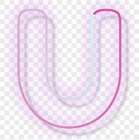 Image result for Pink Neon Letter U
