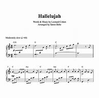 Image result for Cohen Hallelujah Piano Sheet Music