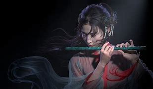 Image result for Anime Girl Playing Flute While Walking