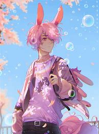 Image result for Anime Bunny Boy Purple
