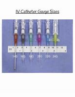 Image result for IV Catheter Size Chart