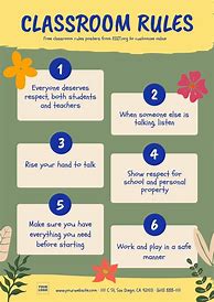 Image result for Classroom Rules Poster