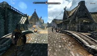 Image result for Skyrim Legendary Edition vs HD Textures