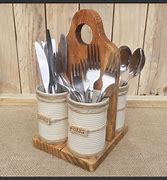 Image result for Tin Can Cutlery Holder