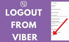 Image result for How to Log Out Viber in iPhone