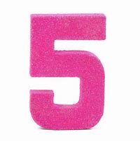 Image result for Pink Glitter Number 5