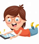 Image result for Cartoon Looking at iPad