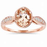 Image result for 14K Rose Gold Morganite Ring