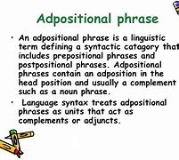 Image result for Adpositional Phrase