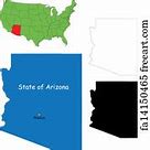 Image result for Map of Arizona Towns