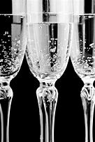 Image result for Black and White Champagne Glasses