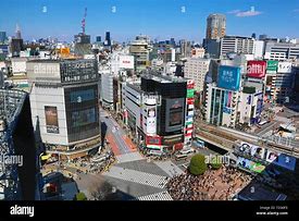 Image result for Shibuya Crossing Aerial View