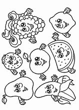 Image result for Fruit with Faces Coloring Pages