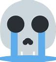 Image result for Crying Skull. Emoji