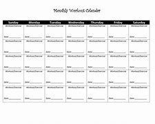 Image result for Printable Workout Calendar