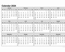 Image result for Free Printable 2024 Horizontal Calendar